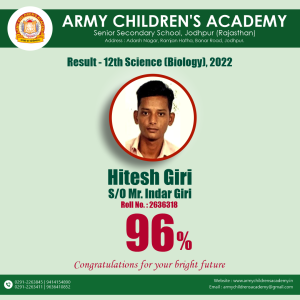 Hitesh Giri Results - 12th Science RBSC